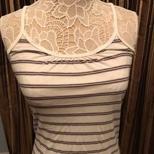 Casual striped Razorback tank